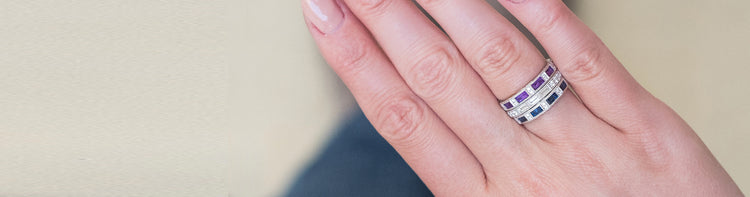 Amethyst Wedding Bands