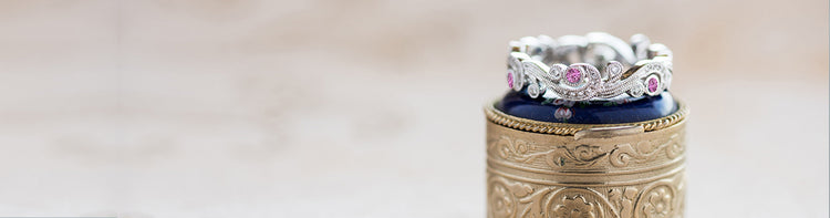 Pink Sapphire Wedding Bands