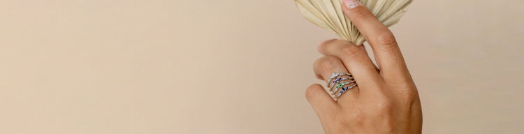 Colored Gemstone Wedding Bands