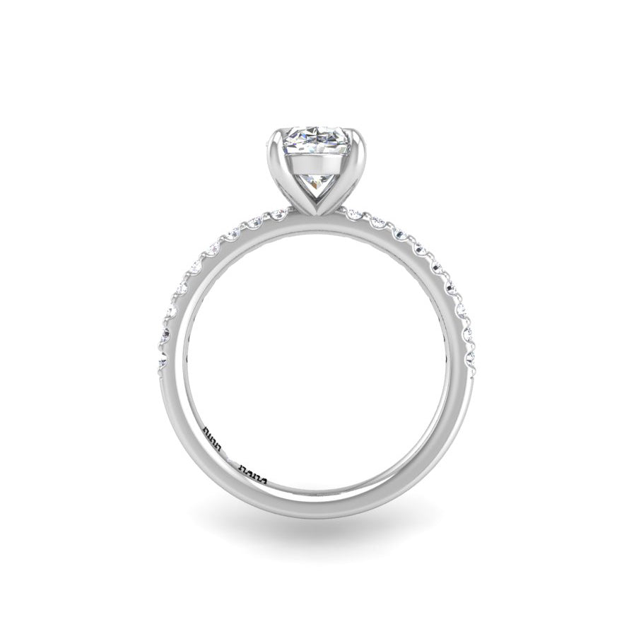 Preset Diamond Solitaire Oval Lab Diamond Engagement Ring