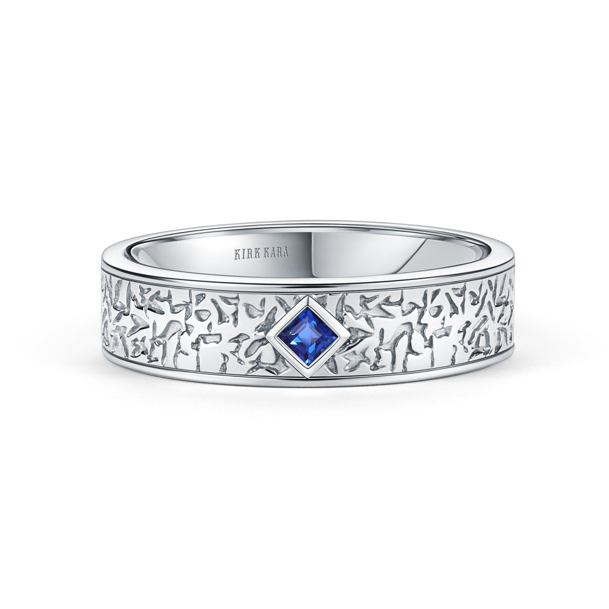 ハーマンミラー サマーピクニック 1996年 Brass Band Black Diamond Floral Engraved Wedding Band, 7.5mm – Kirk Kara