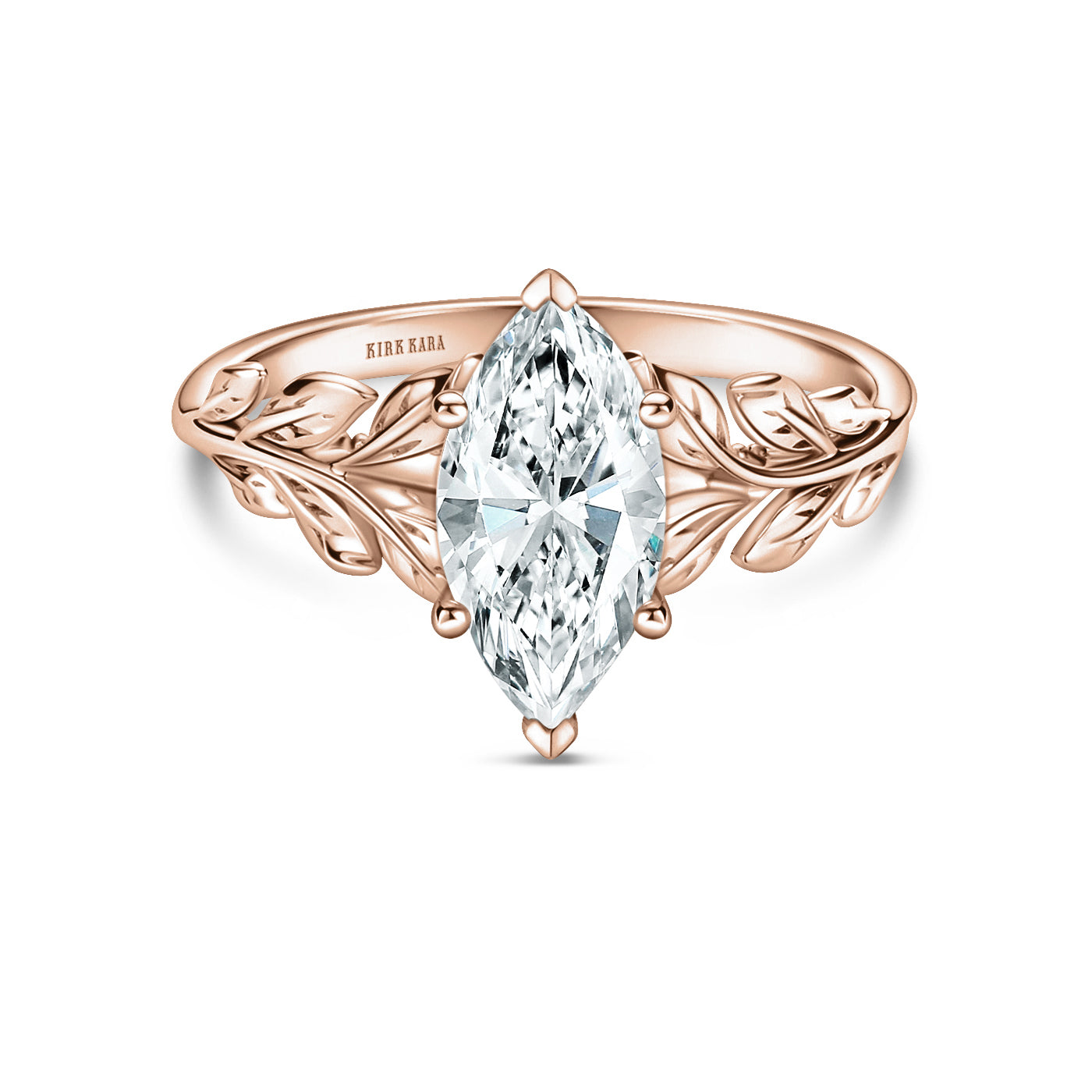 Floral Leaf Inspired Classic Engagement Ring