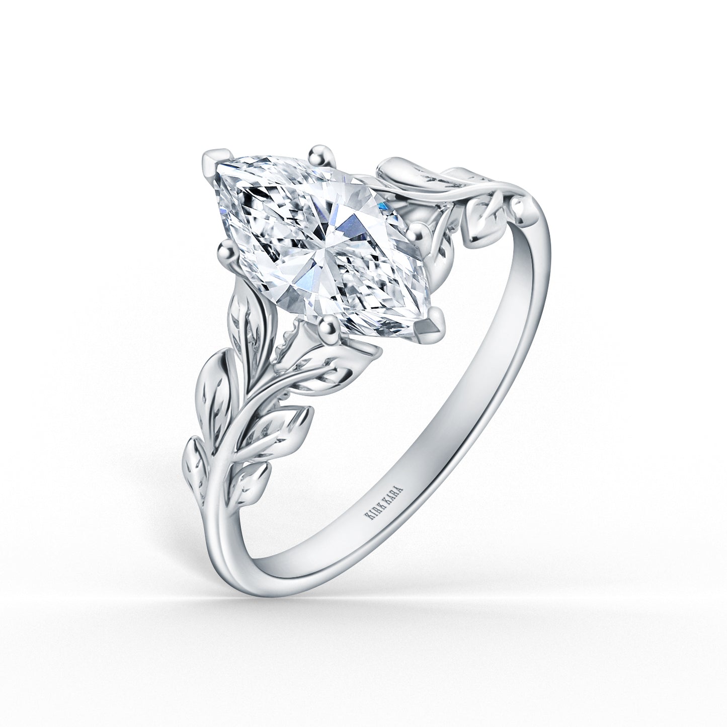 Floral Leaf Inspired Classic Engagement Ring