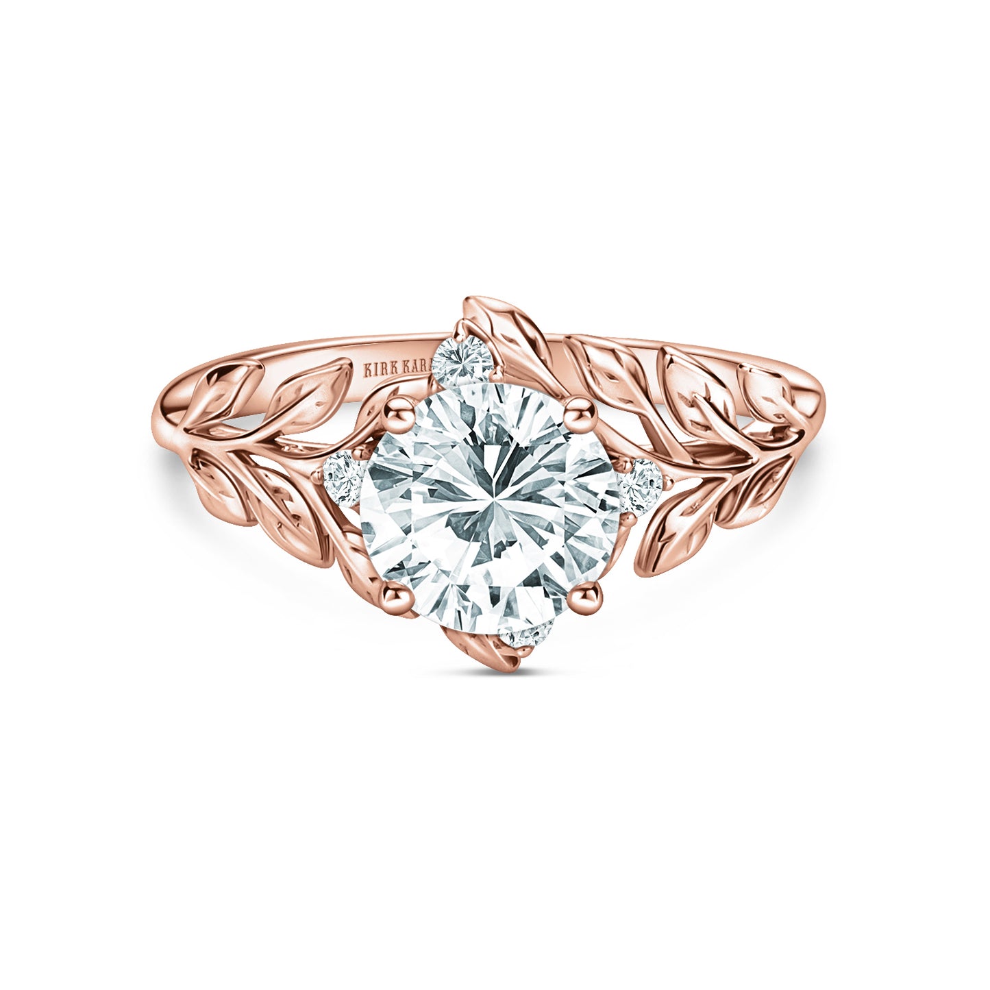 Floral Leaf Inspired Bypass Engagement Ring