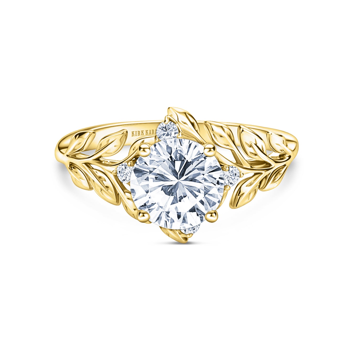 Floral Leaf Inspired Bypass Engagement Ring