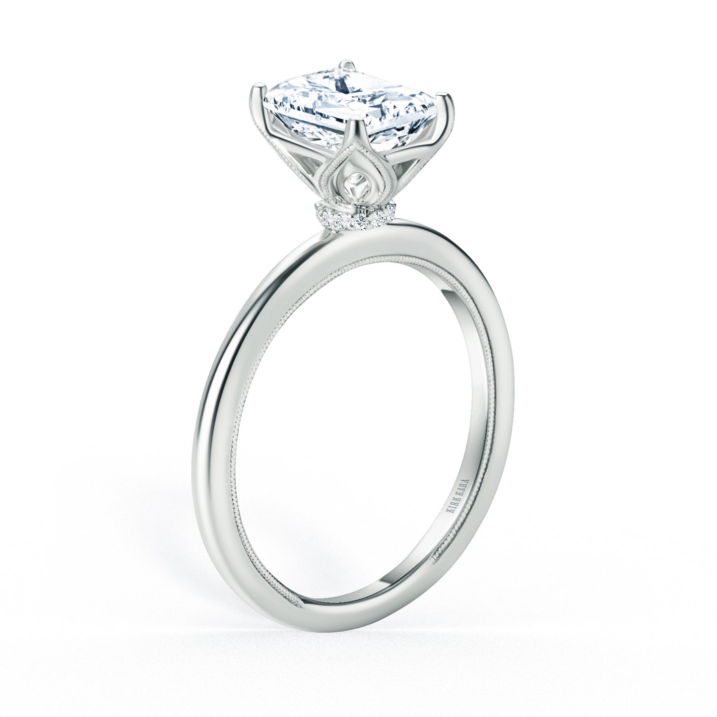 Hidden Halo Solitaire Engagement Ring