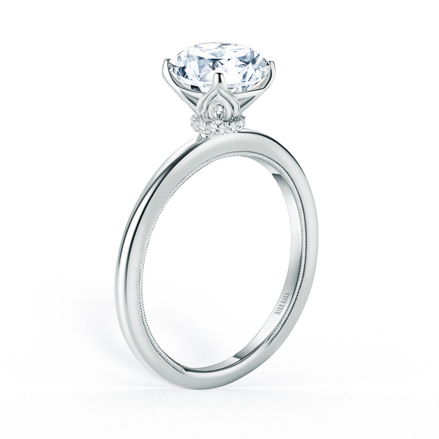 Hidden Halo Solitaire Engagement Ring