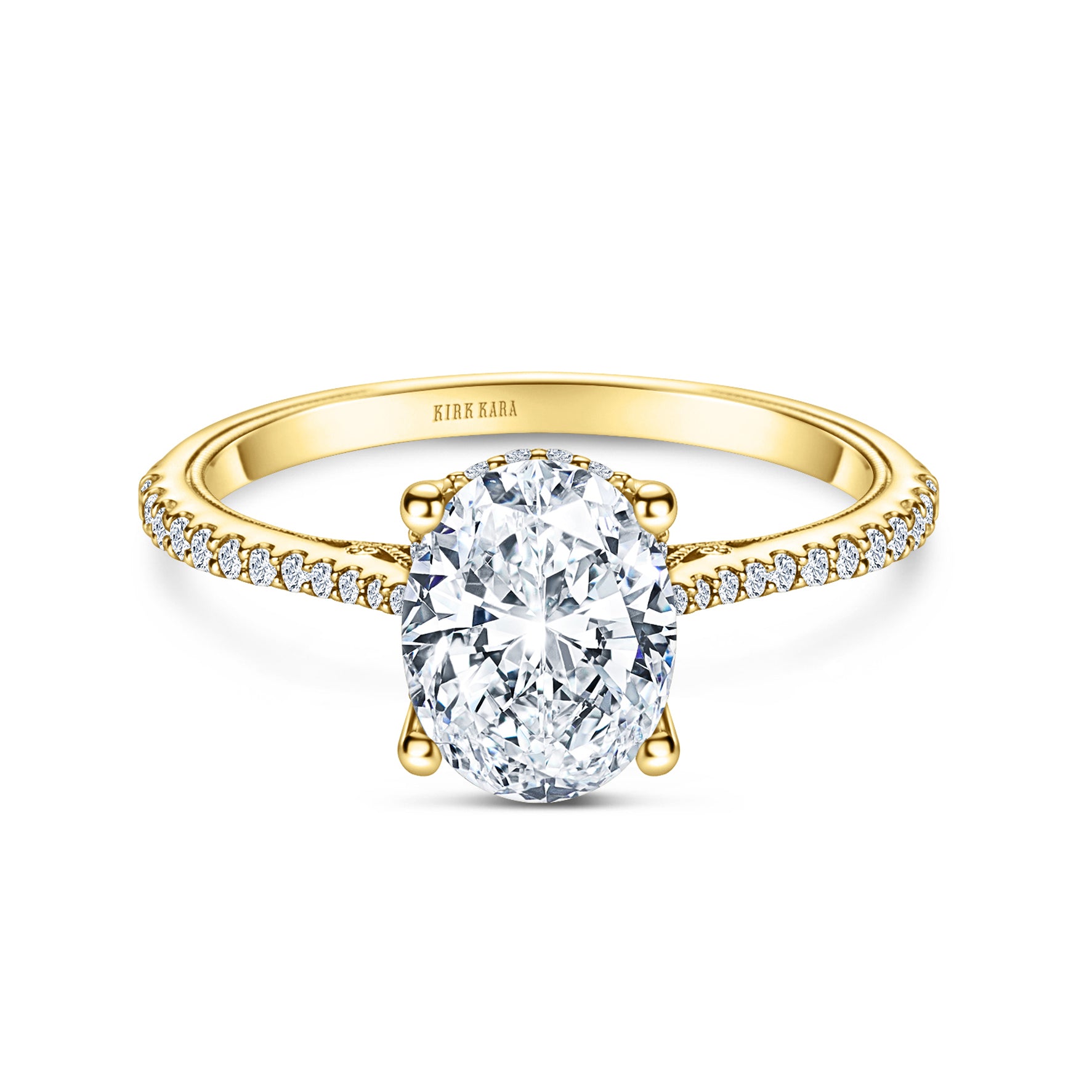 Hidden Halo Classic Solitaire Diamond Engagement Ring