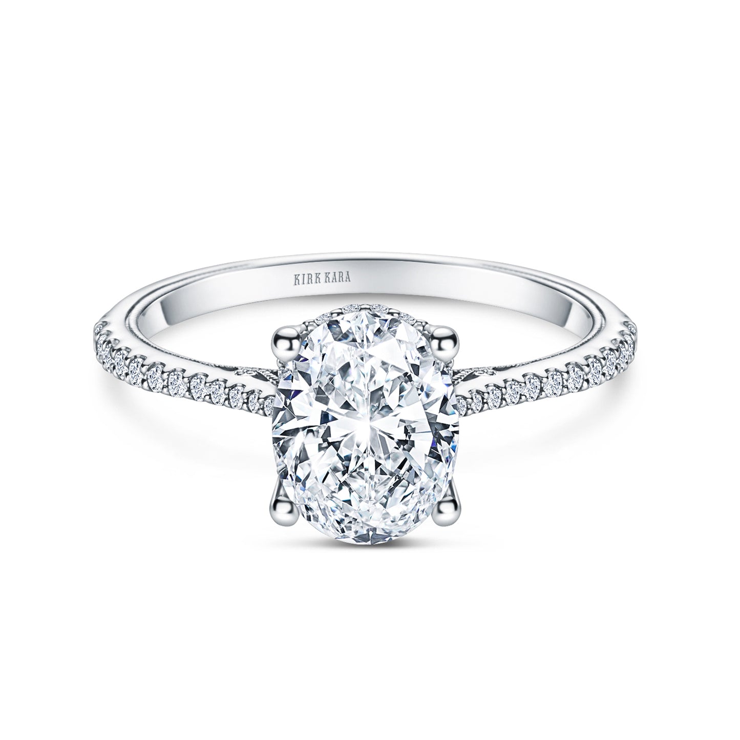 Hidden Halo Classic Solitaire Diamond Engagement Ring