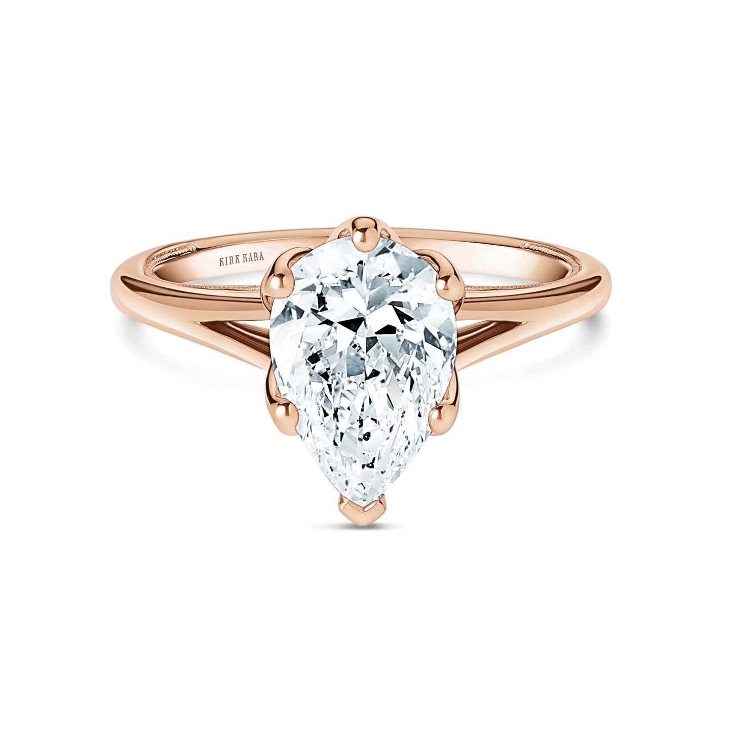 Fancy Split Shank High Polish Engagement Ring