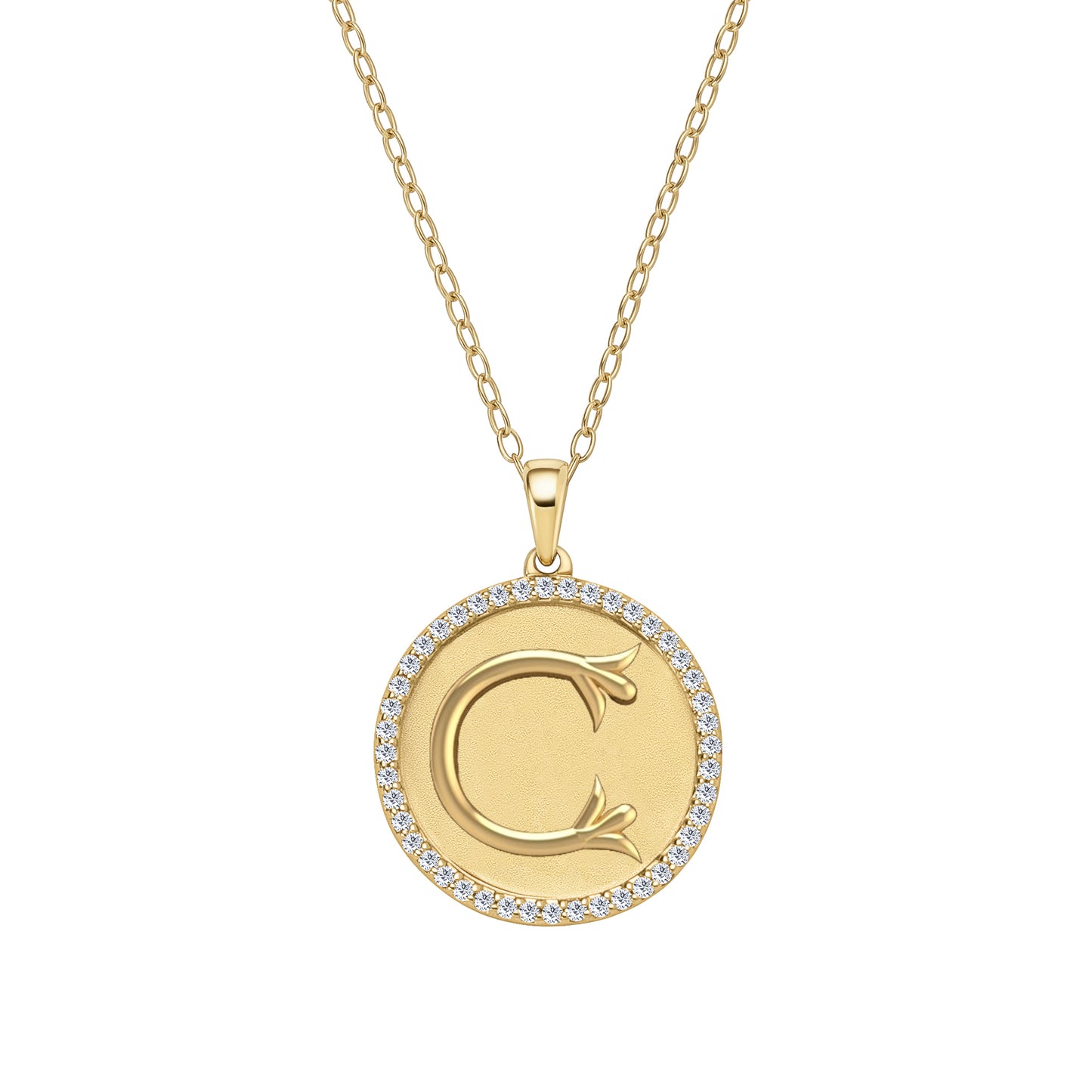 Classic Initial Lab Grown Diamond Necklace
