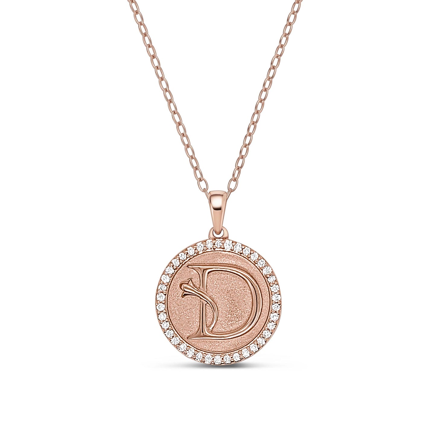 Classic Initial Natural Diamond Necklace