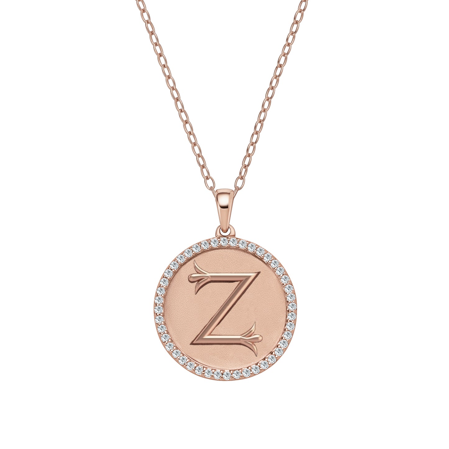 Classic Initial Natural Diamond Necklace