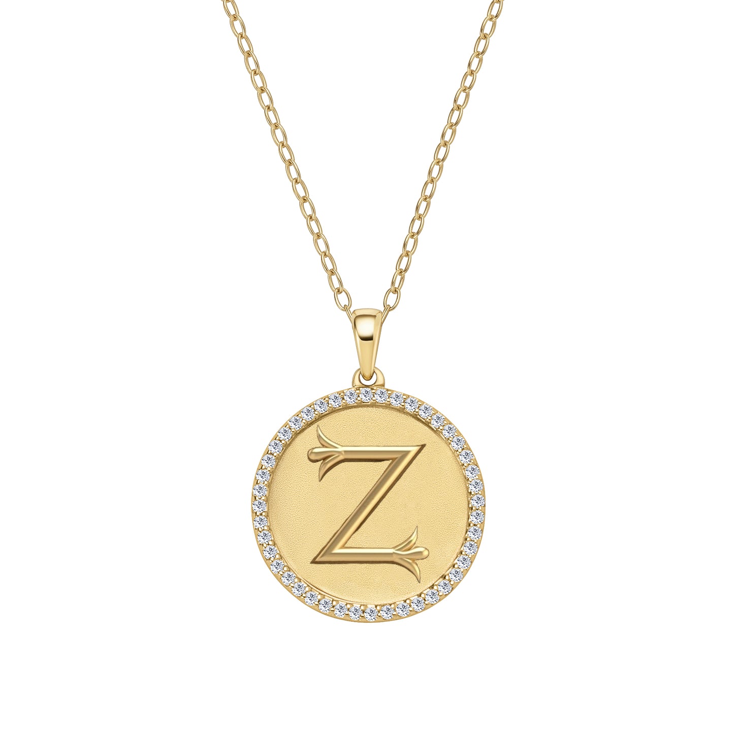 Classic Initial Lab Grown Diamond Necklace
