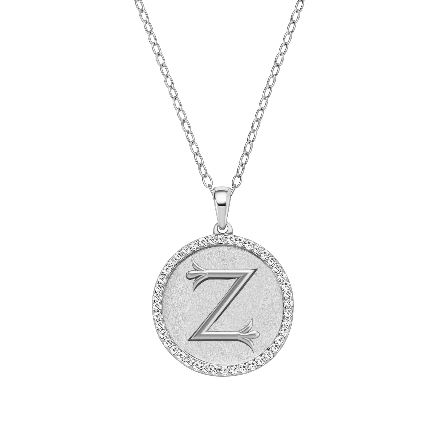 Classic Initial Lab Grown Diamond Necklace
