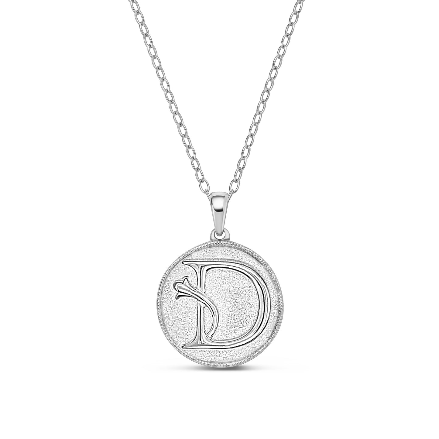 Classic Initial Milgrain Necklace