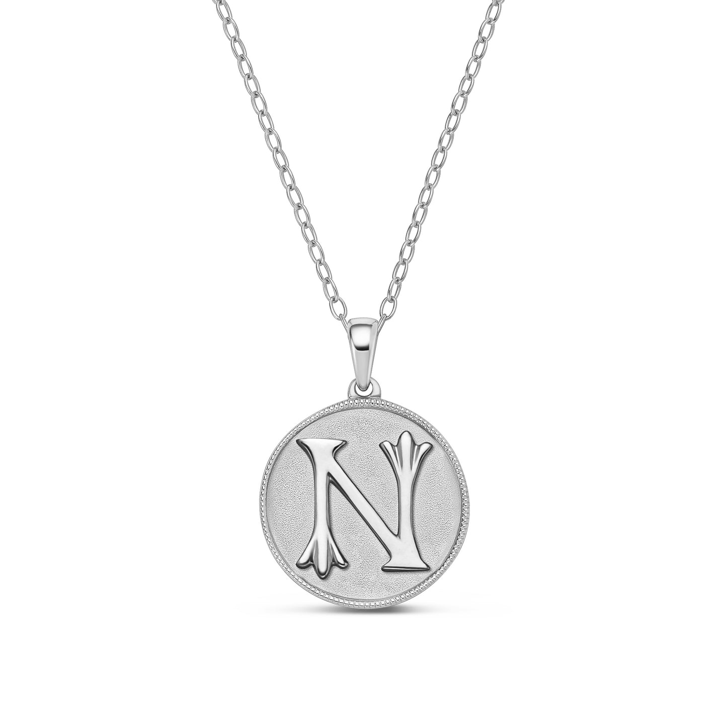 Classic Initial Milgrain Necklace