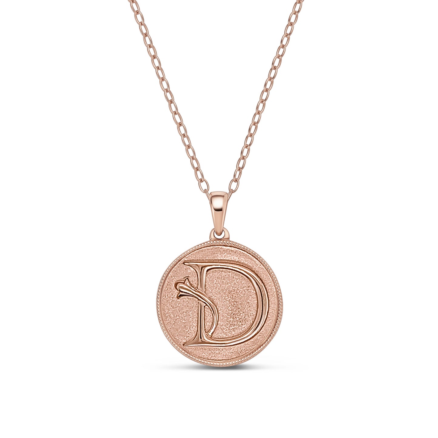 Classic Initial Milgrain Necklace