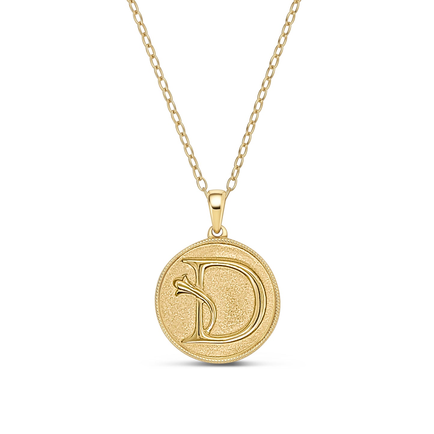 Classic Initial Milgrain Necklace
