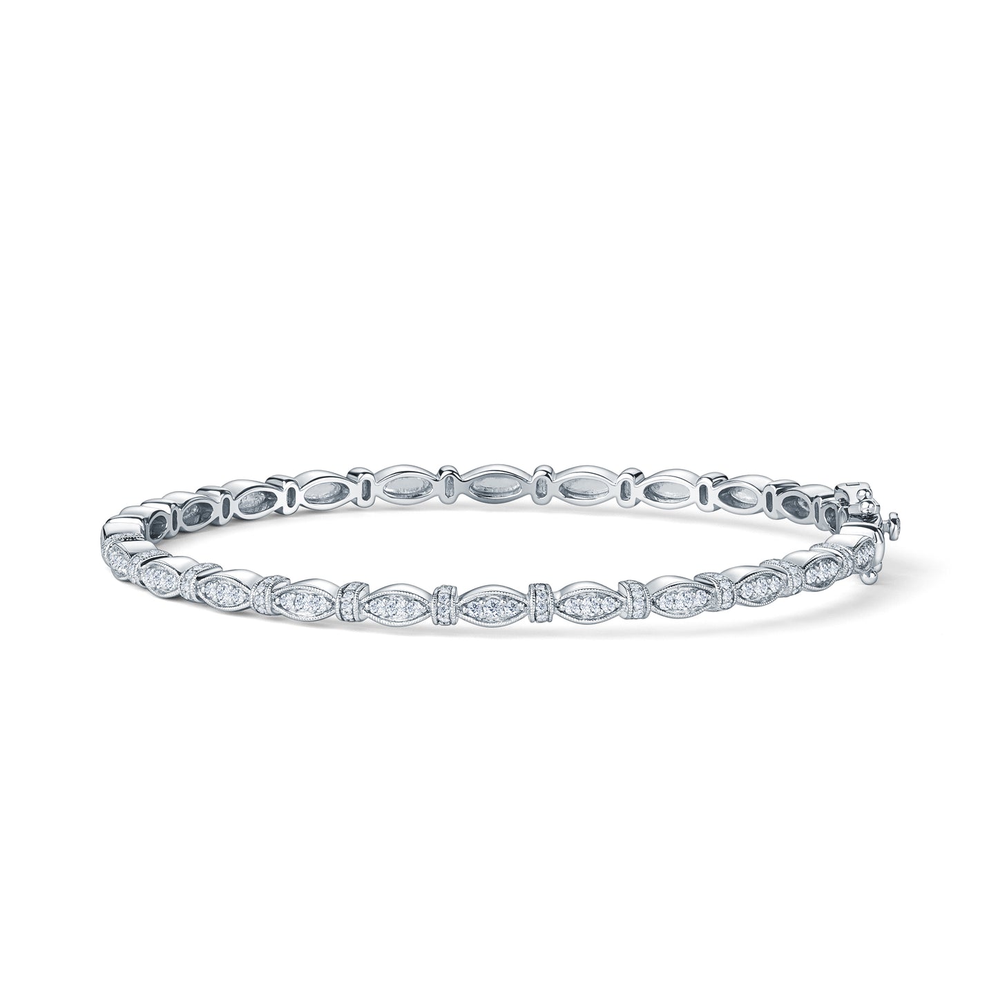 Diamond Designer Geometric Bangle Bracelet