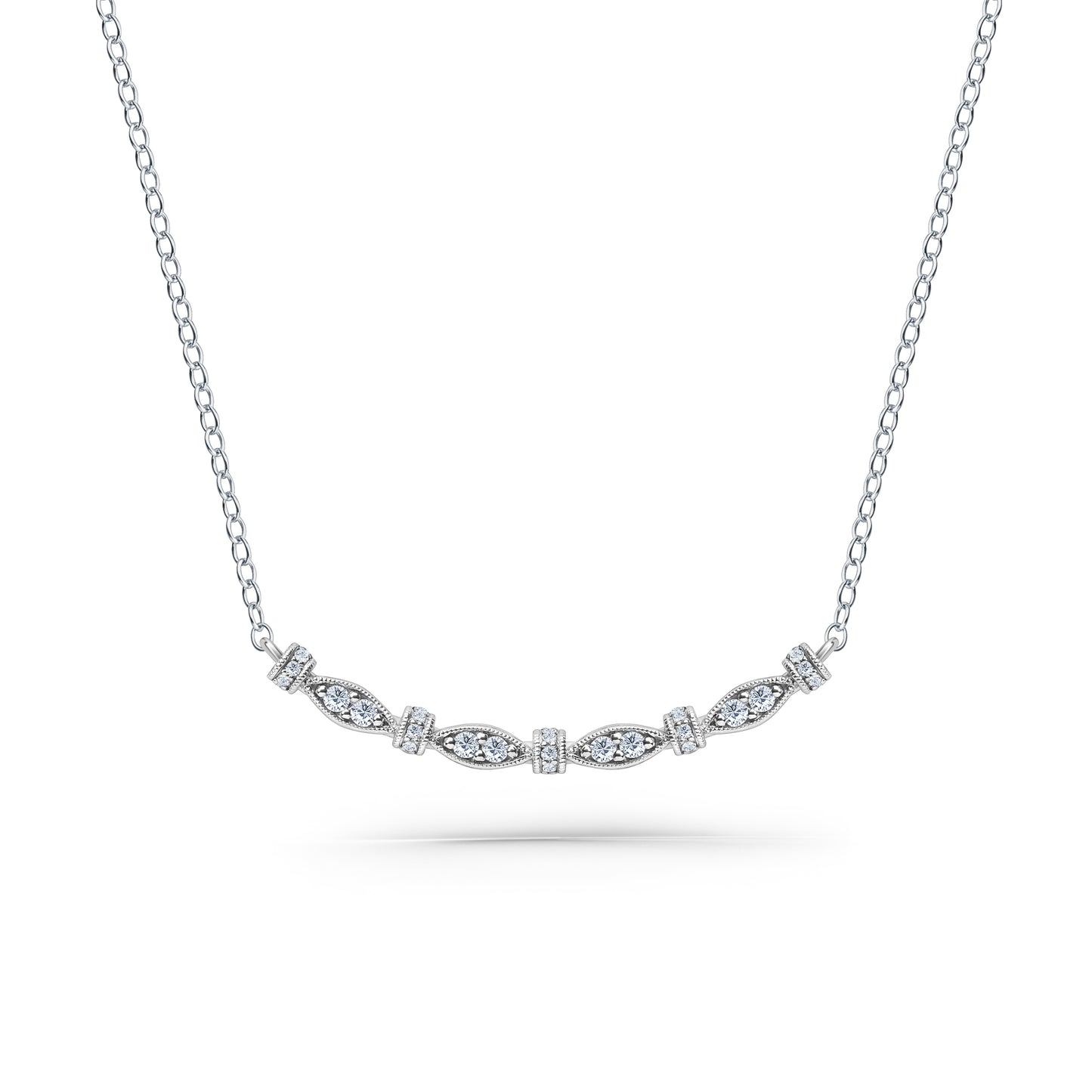 Diamond Designer Geometric Bar Necklace