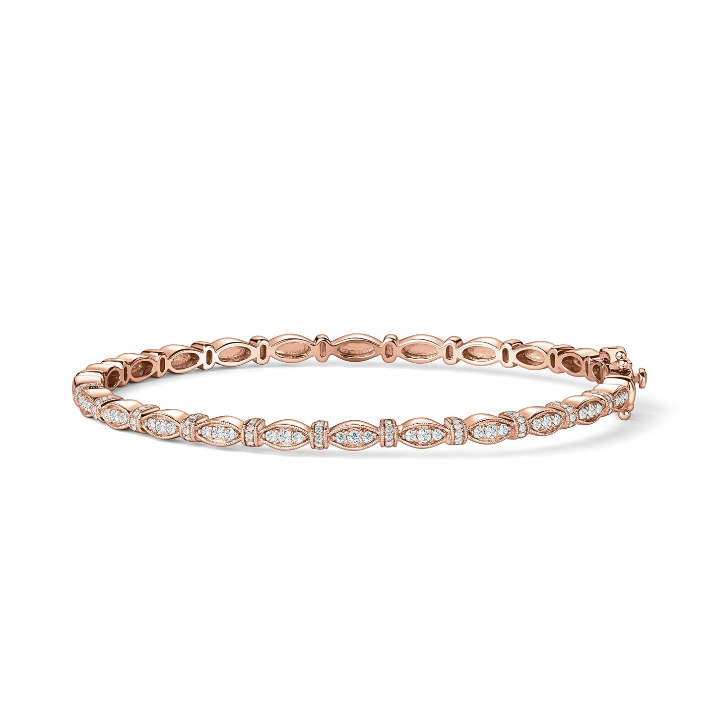 Diamond Designer Geometric Bangle Bracelet