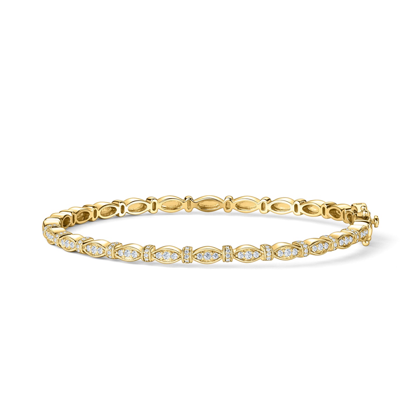Diamond Designer Geometric Bangle Bracelet