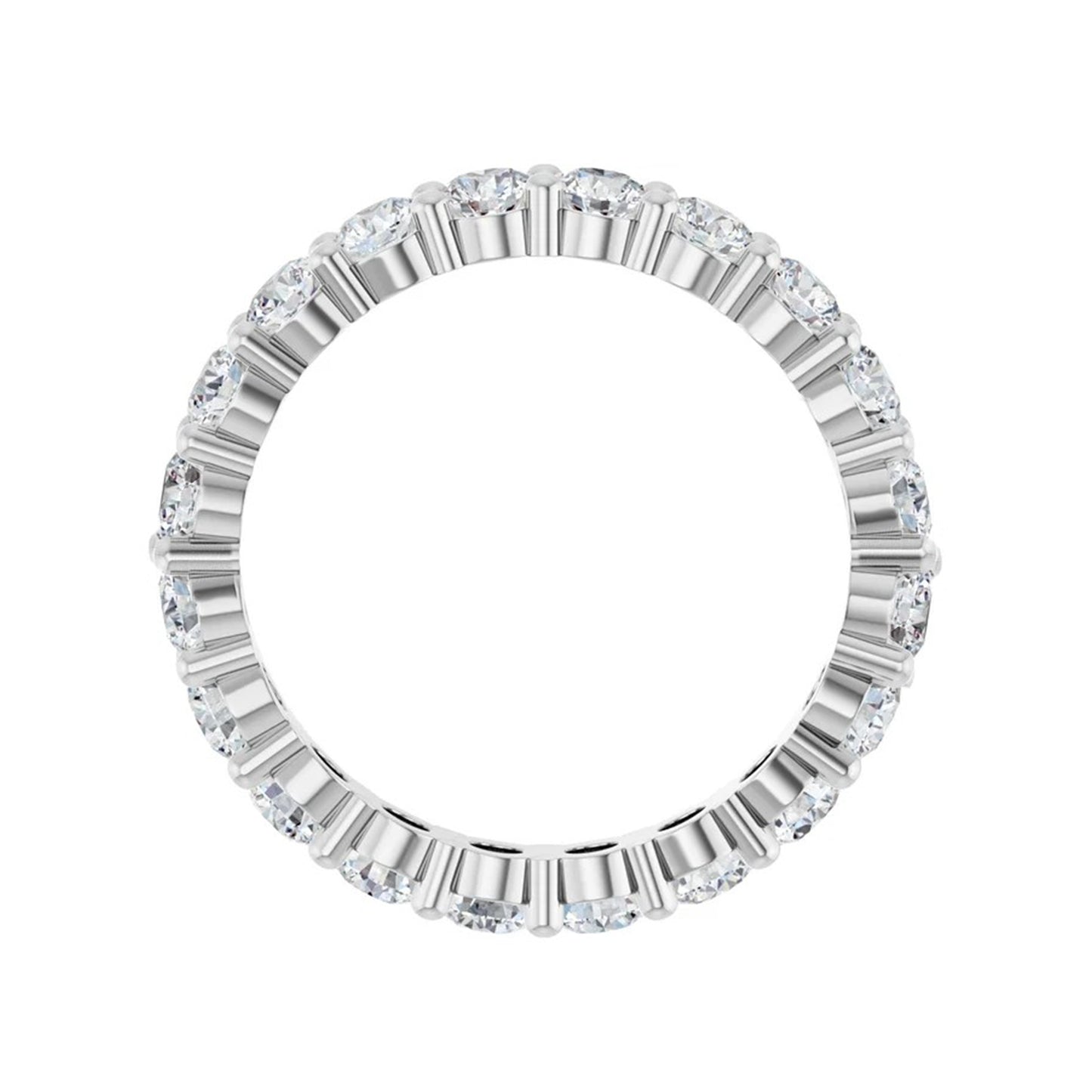 Classic 2 ctw Round Shared Prong Eternity Band