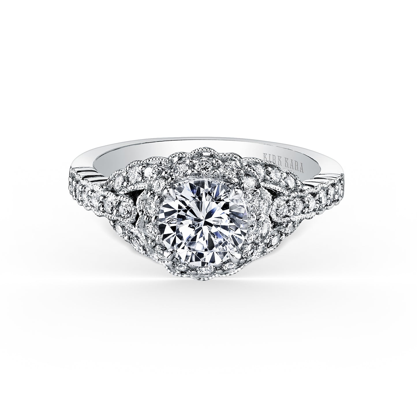 Vintage Halo Diamond Engagement Ring