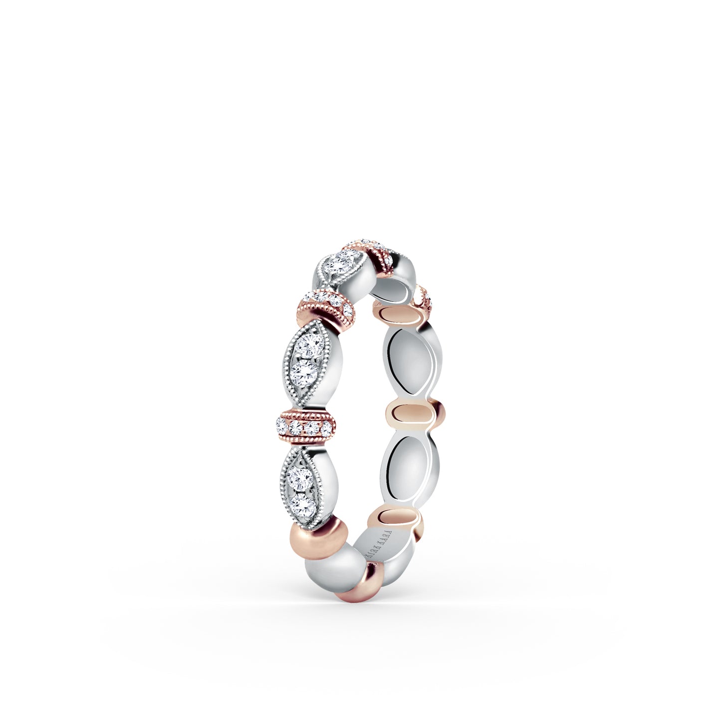 Diamond Designer Geometric Bar Wedding Band