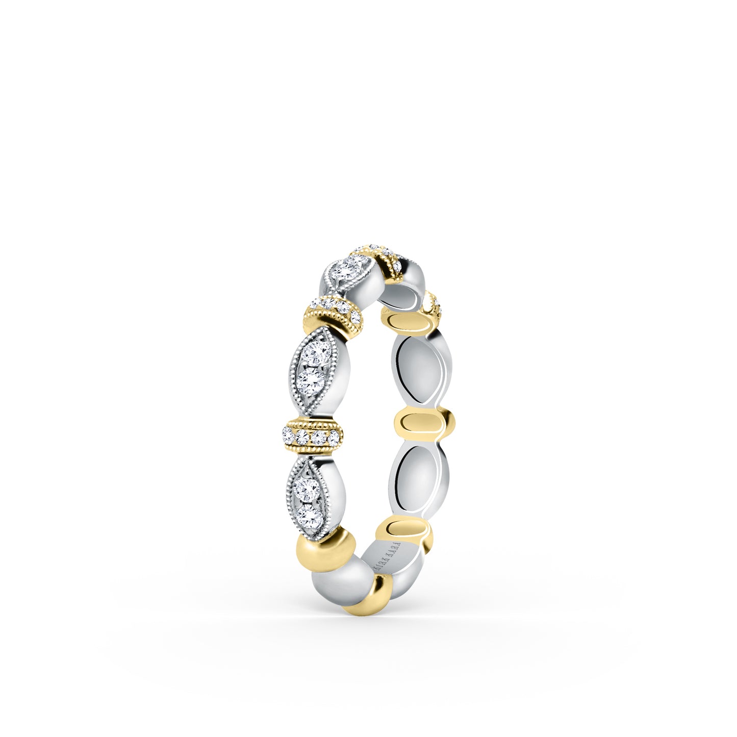 Diamond Designer Geometric Bar Wedding Band