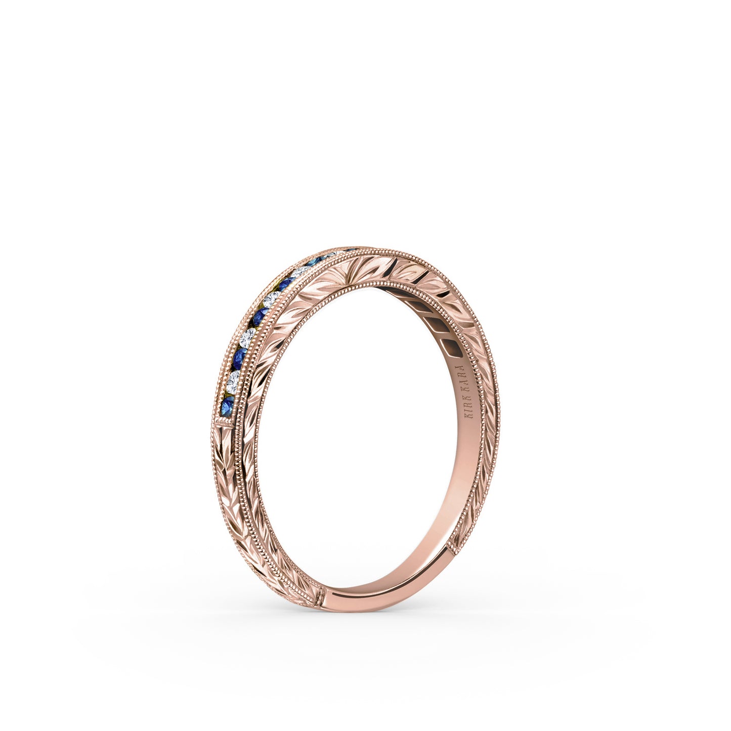 Classic Channel Sapphire Diamond Wedding Band