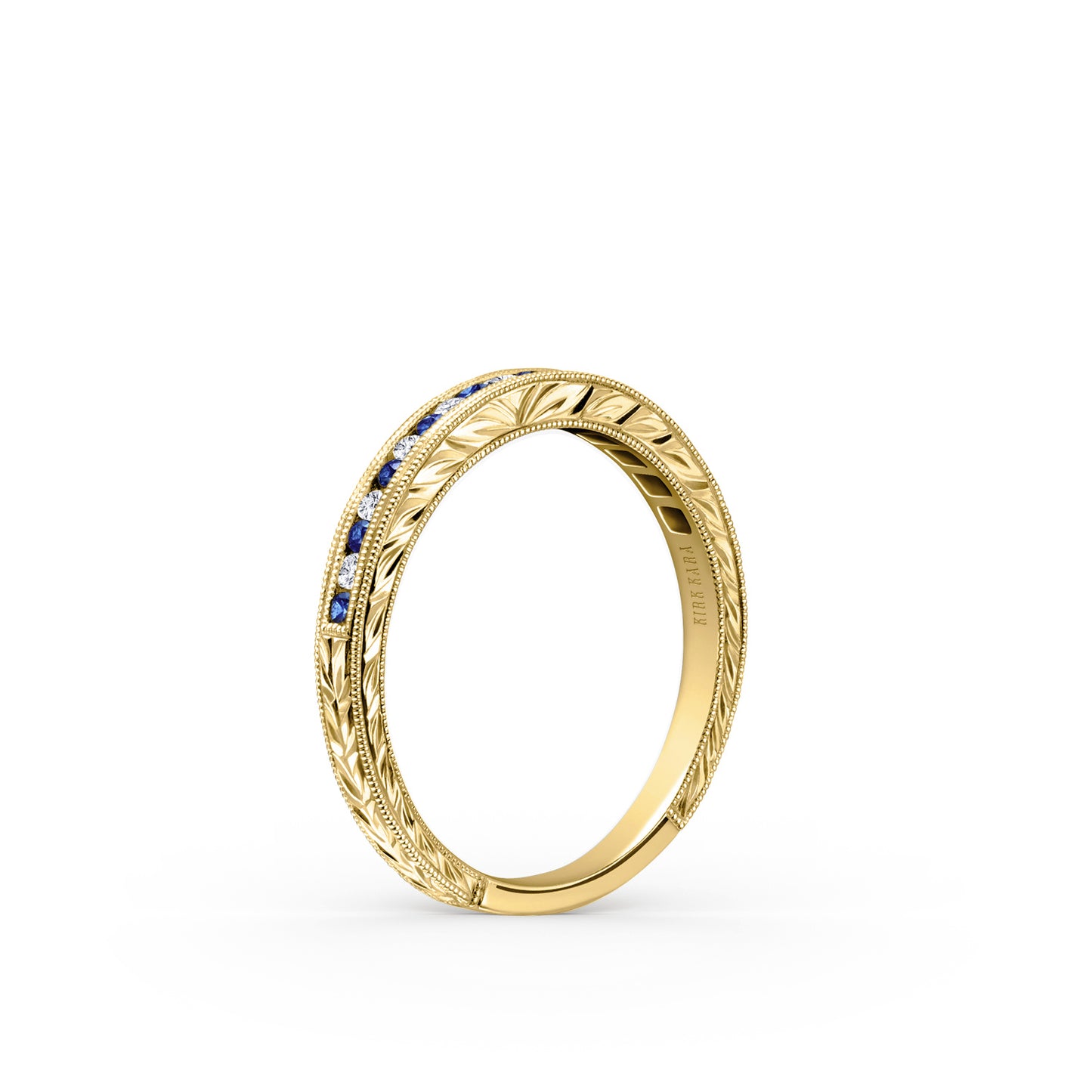 Classic Channel Sapphire Diamond Wedding Band