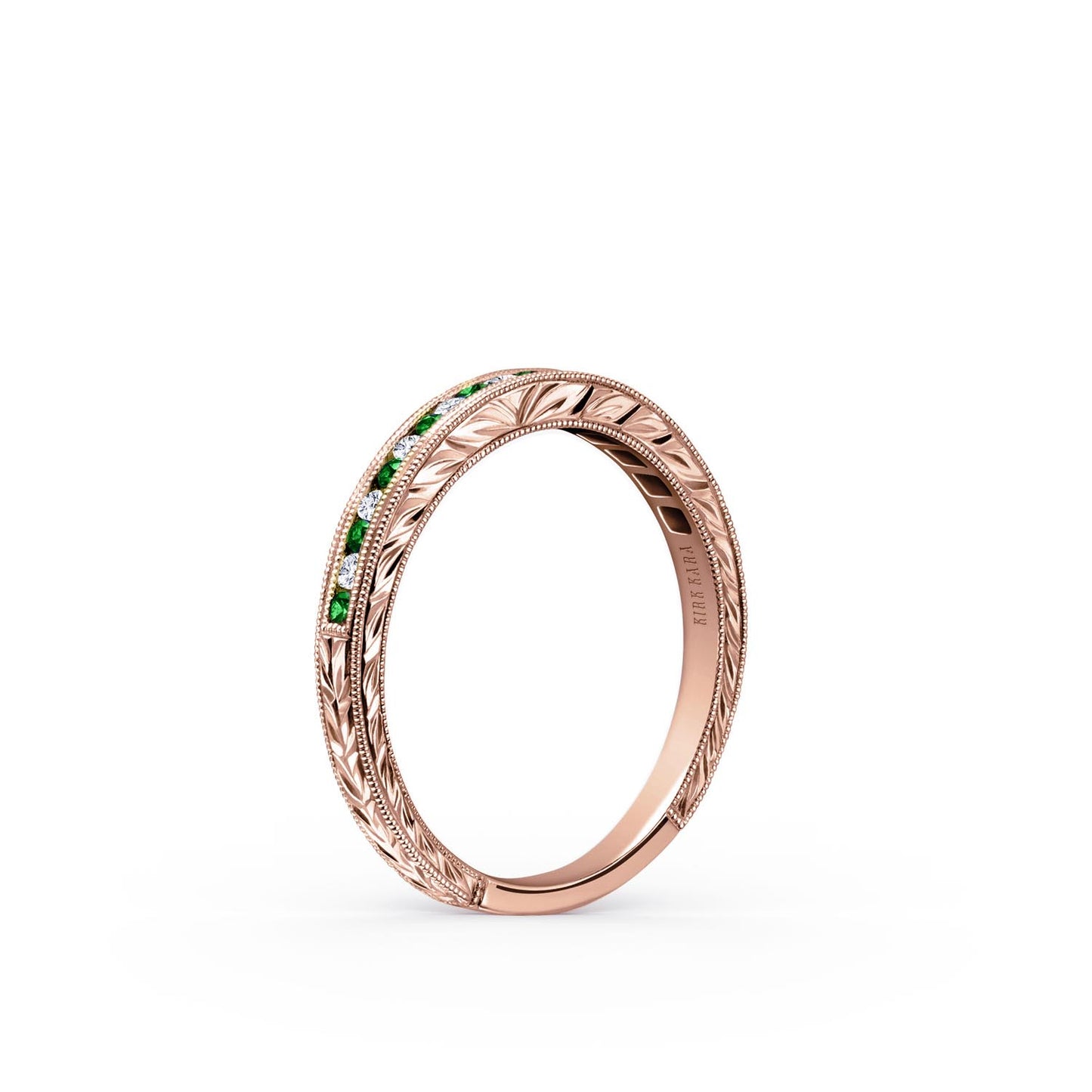 Channel Set Tsavorite Diamond Wedding Band