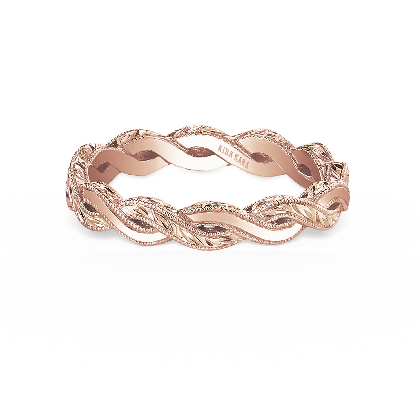 Wheat Hand Engraved Twist Wedding Band