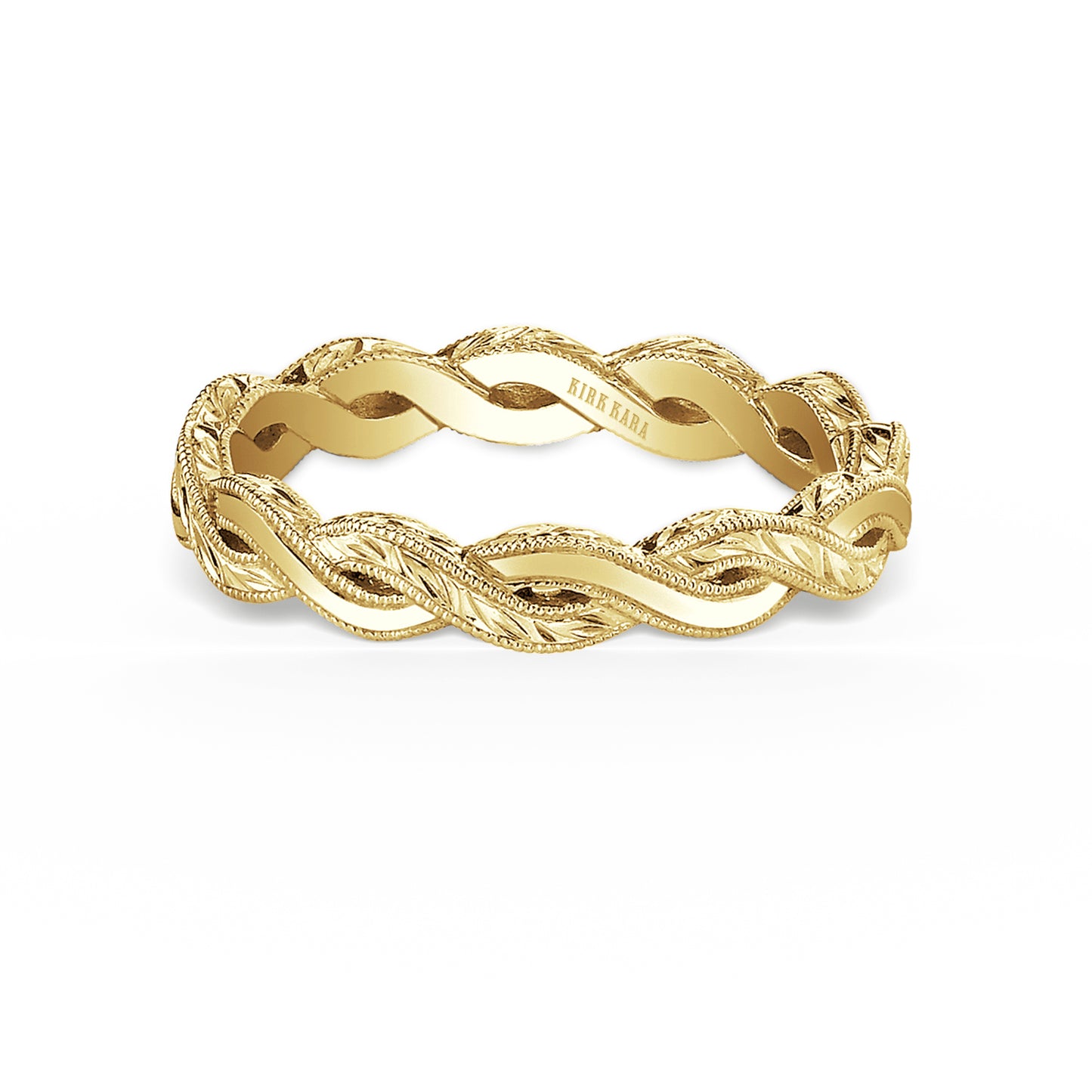 Wheat Hand Engraved Twist Wedding Band