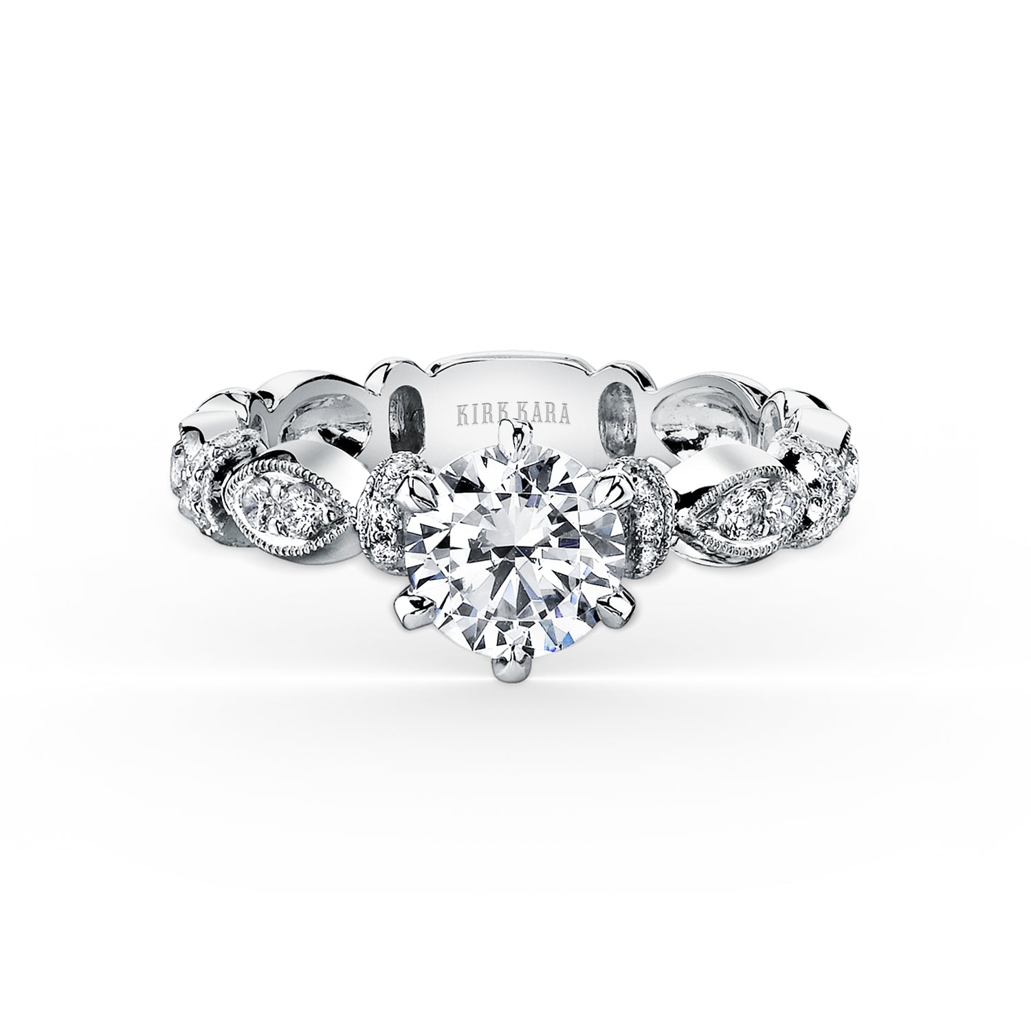 Diamond Designer Geometric Bar Solitaire Engagement Ring