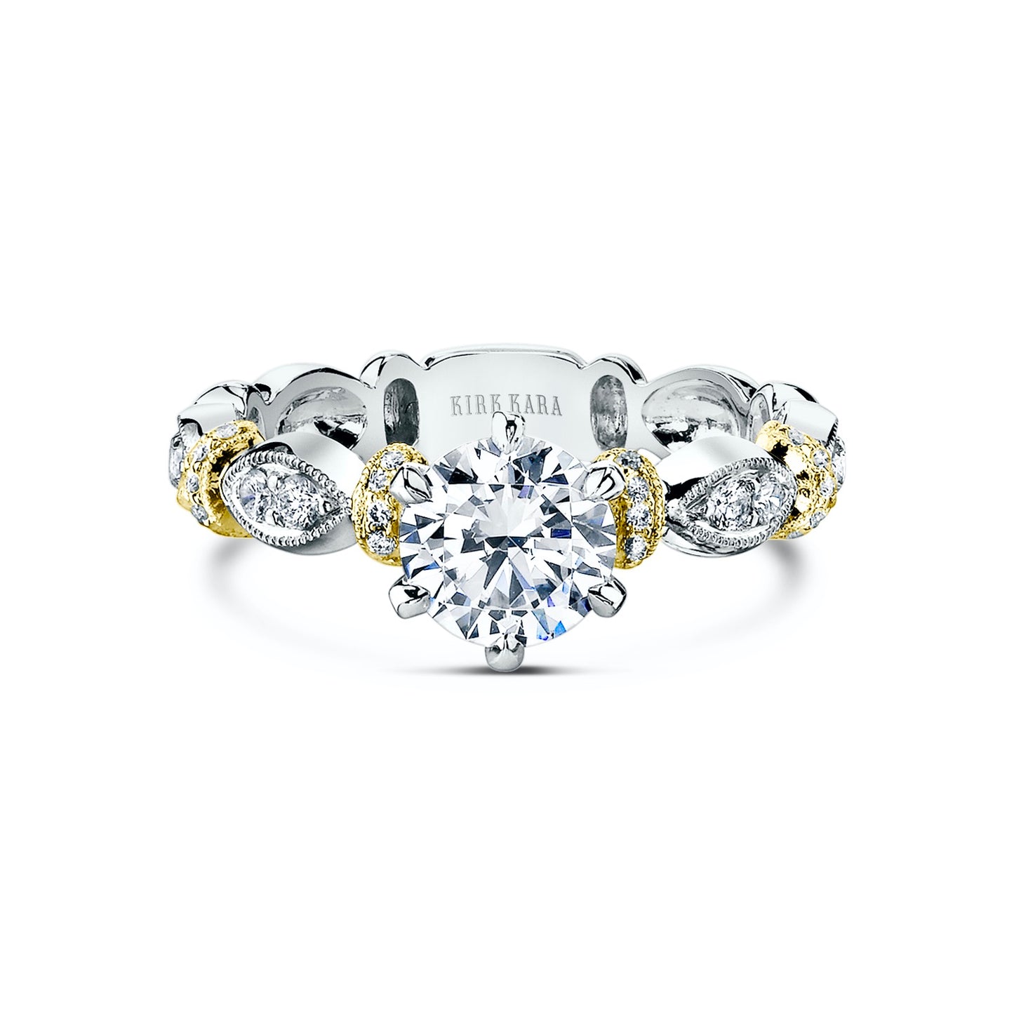 Diamond Designer Geometric Bar Solitaire Engagement Ring