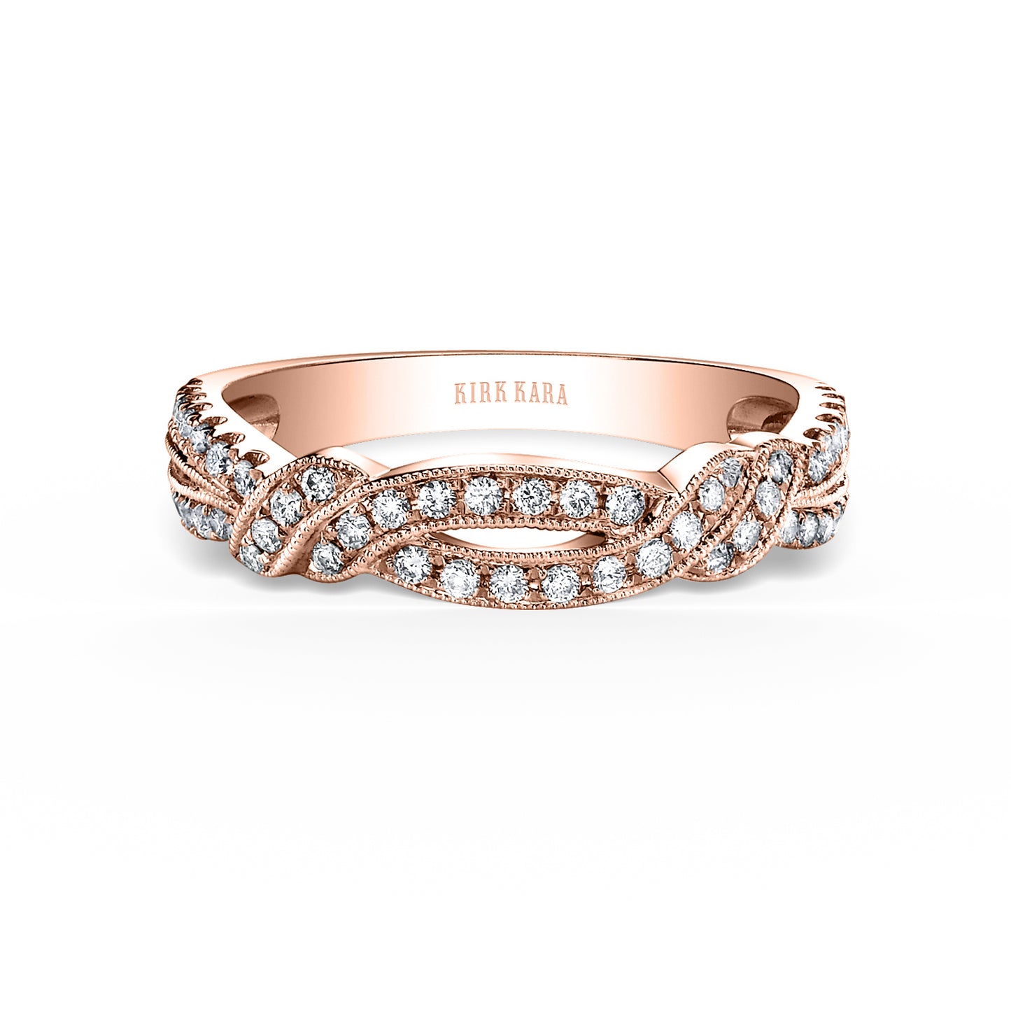 Split Shank Ribbon Diamond Wedding Band
