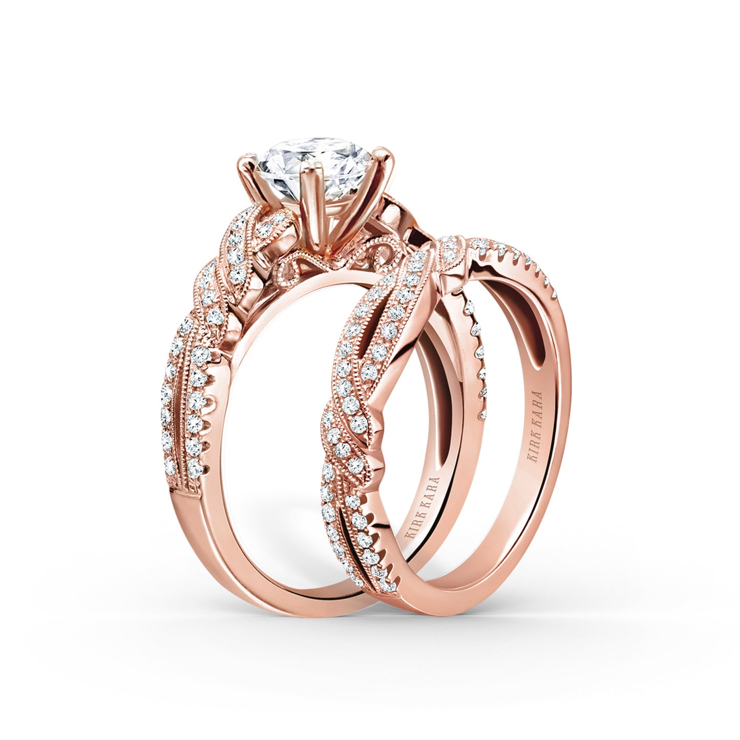 Split Shank Ribbon Diamond Engagement Ring