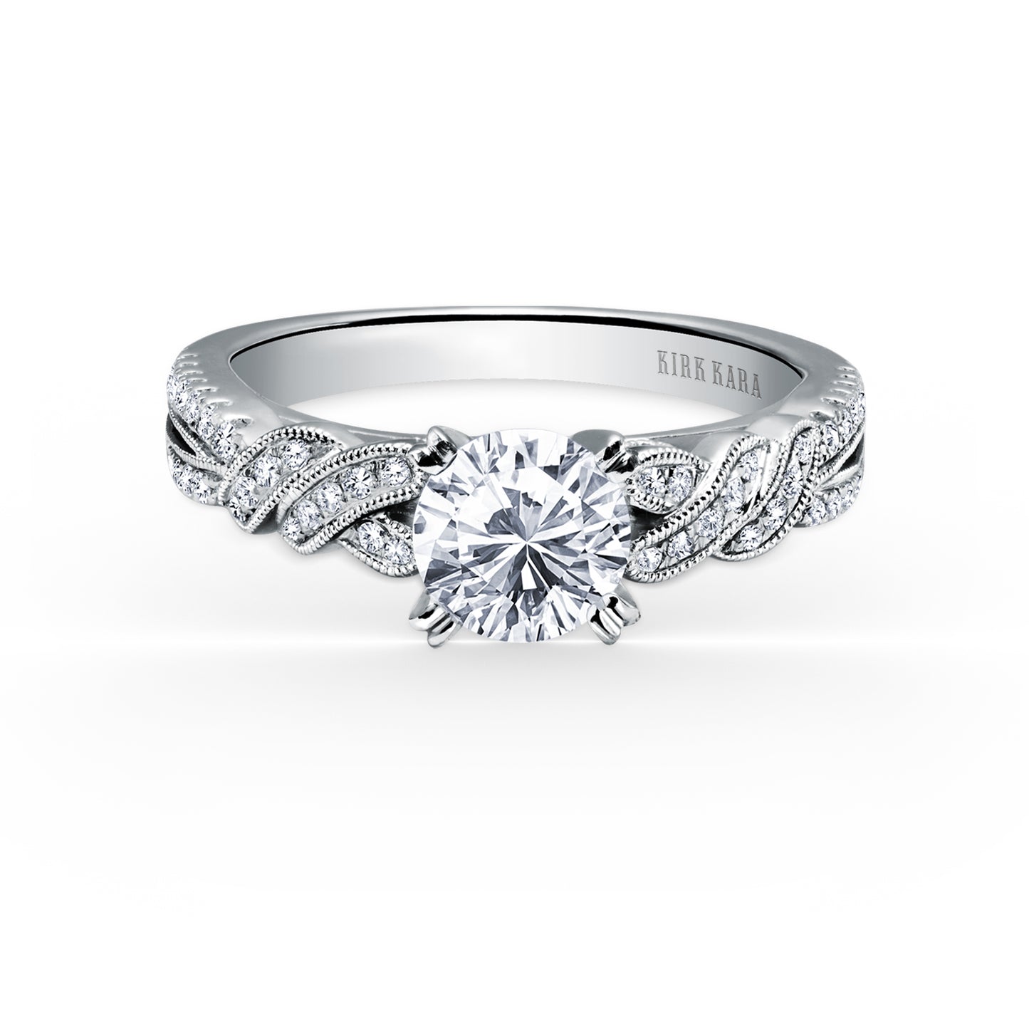 Split Shank Ribbon Diamond Engagement Ring