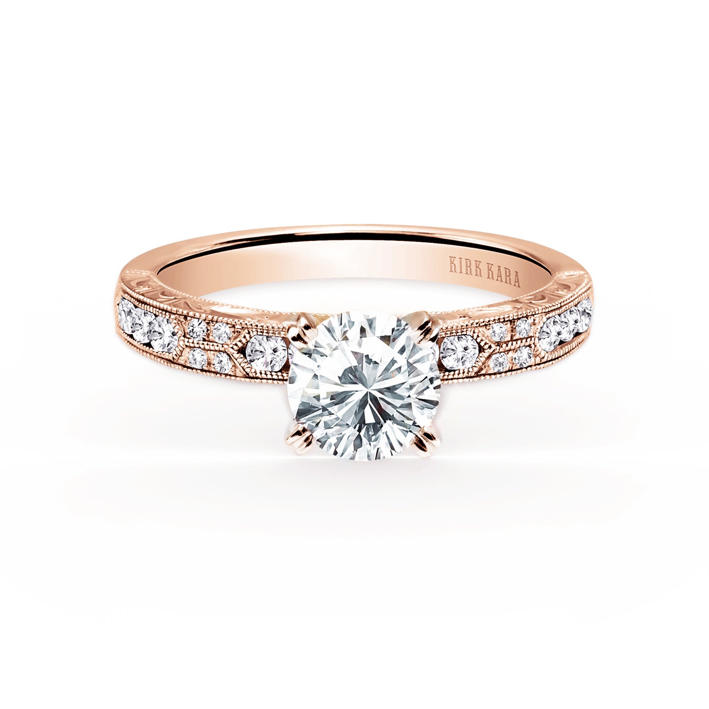 Channel Set Artful Diamond Engagement Ring