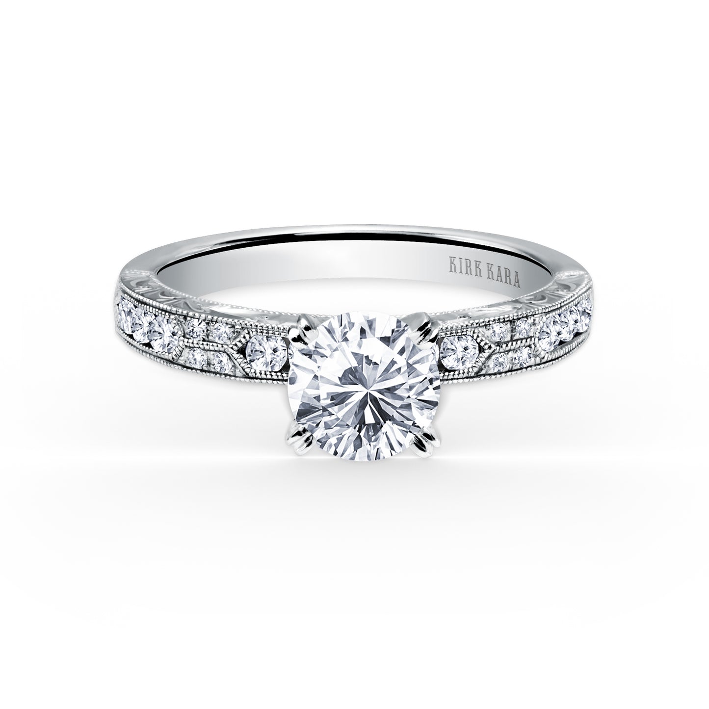 Channel Set Artful Diamond Engagement Ring