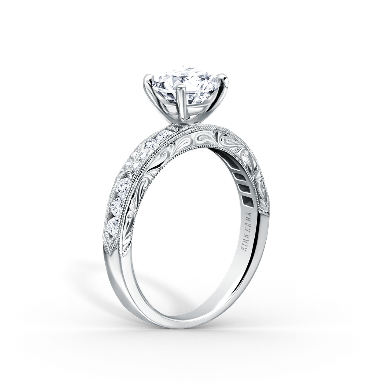 Channel Set Artful Diamond Engagement Ring