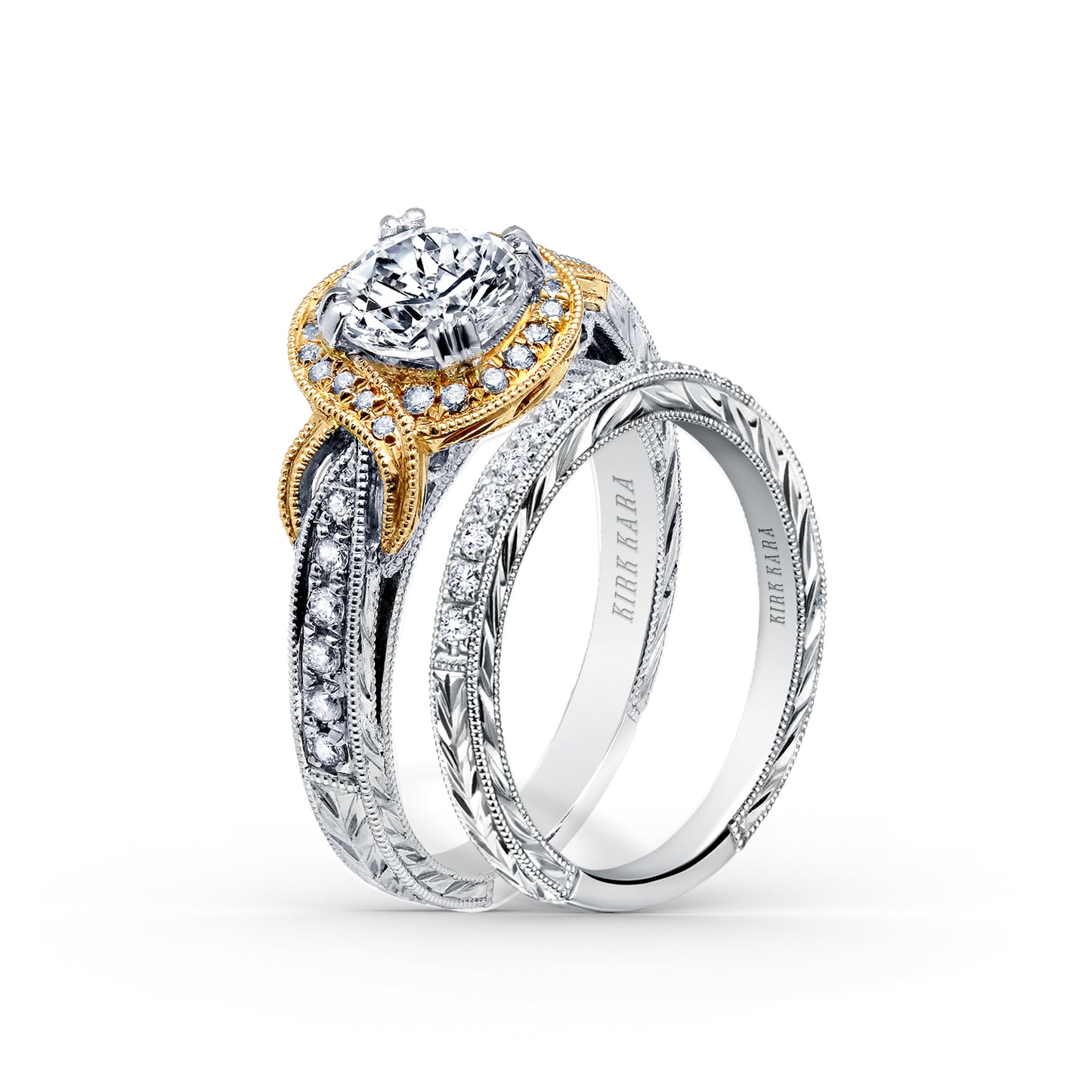 Joyful Twist Halo Diamond Engagement Ring