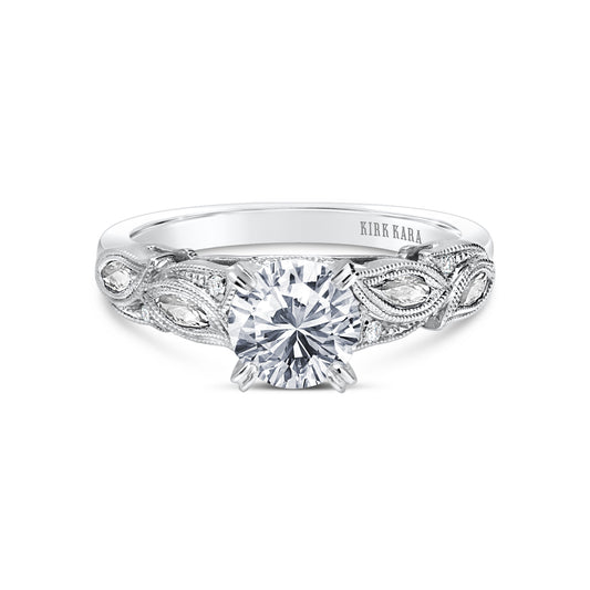 Botanical Floral Marquise Diamond Engagement Ring