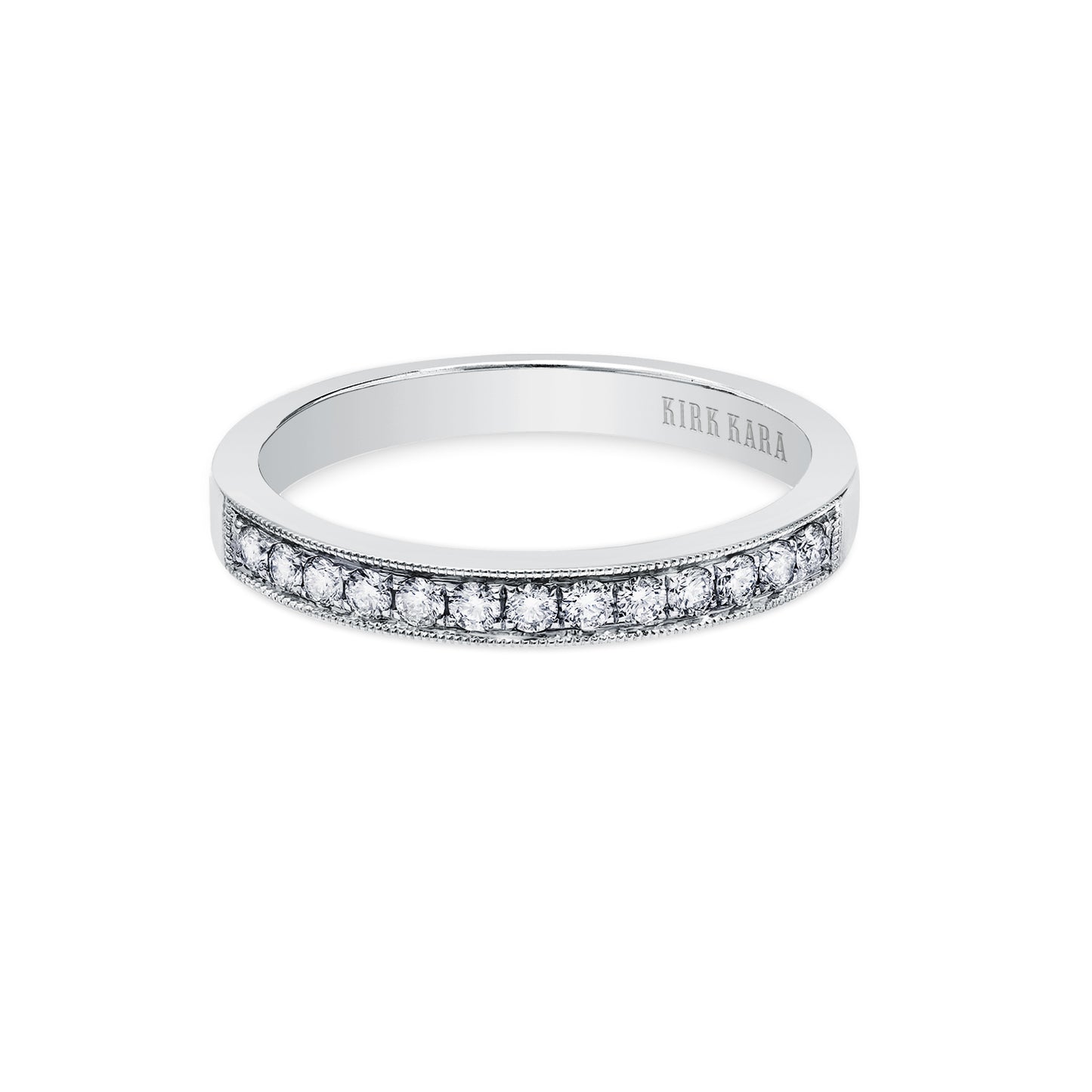 Classic Milgrain Diamond Wedding Band