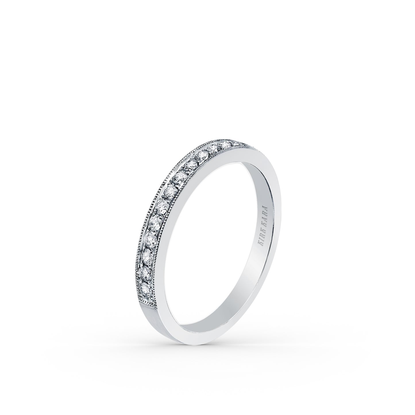 Classic Milgrain Diamond Wedding Band