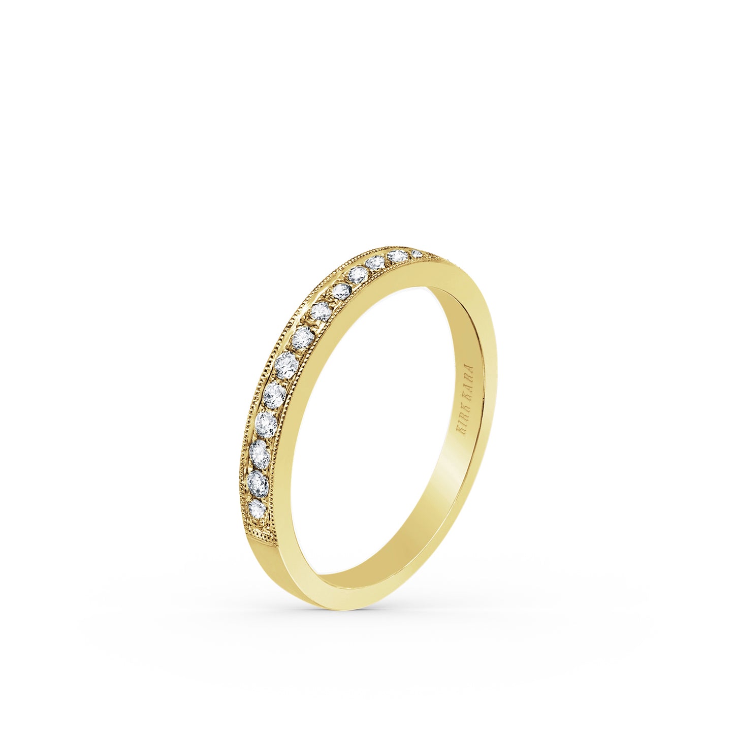 Classic Milgrain Diamond Wedding Band