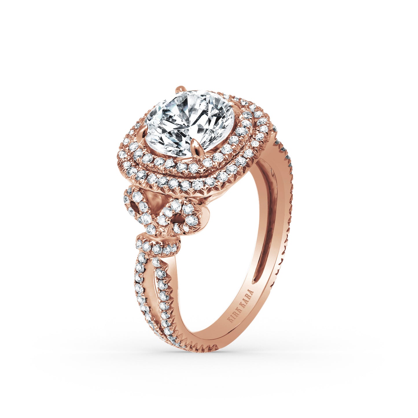 Prong Set Double Halo Diamond Engagement Ring
